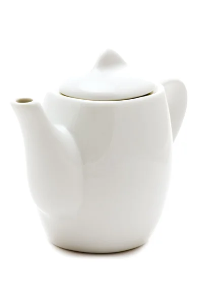 Білий чайник — стокове фото