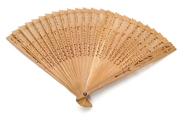 Wooden fan — Stock Photo, Image