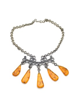 Beads with amber clipart