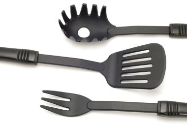 Black utensil close up