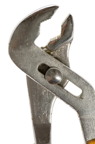 Adjustable wrench on white — Stock Photo, Image