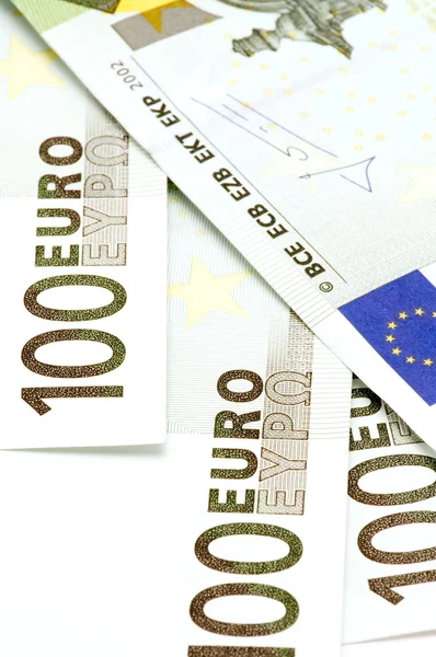 Száz bankjegy euro — Stock Fotó