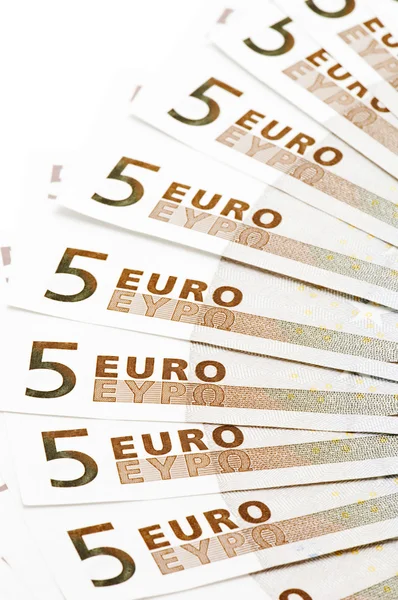 Банкнота п'ять євро — стокове фото