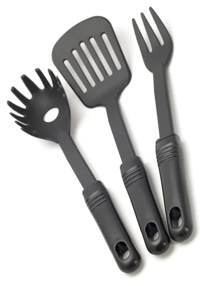 Black utensil on white — Stock Photo, Image