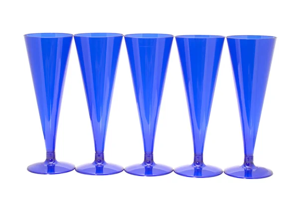 Blue goblet on white — Stock Photo, Image