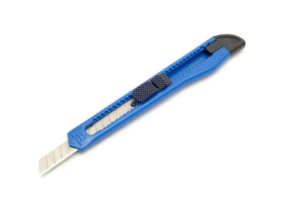 Cuchillo de corte de papel azul —  Fotos de Stock