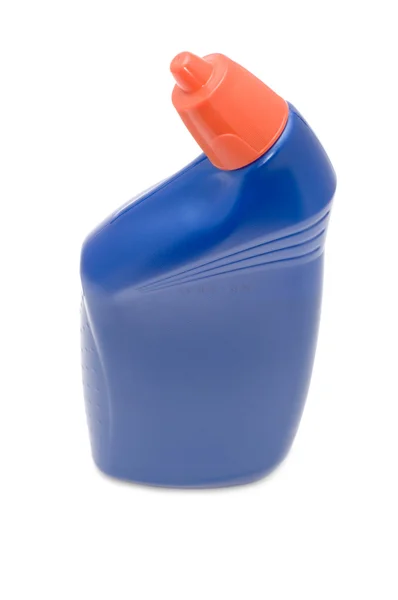 Bottiglia di plastica blu — Foto Stock