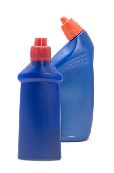 Makro niebieski butelki z tworzyw sztucznych — Zdjęcie stockowe