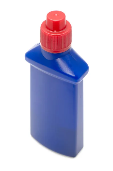 Blauwe plastic fles — Stockfoto