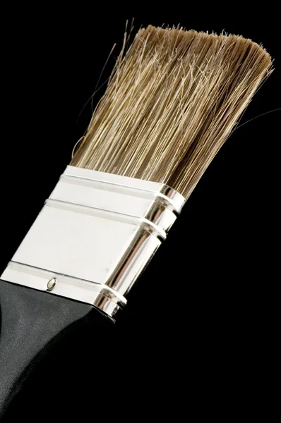 Brush on black macro — Stock Photo, Image
