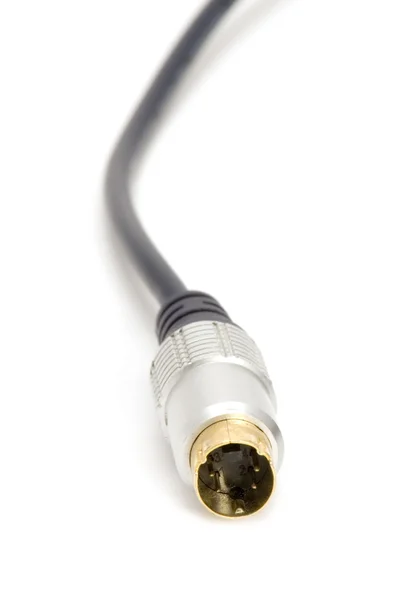 Beyaz arkaplanda kablo — Stok fotoğraf