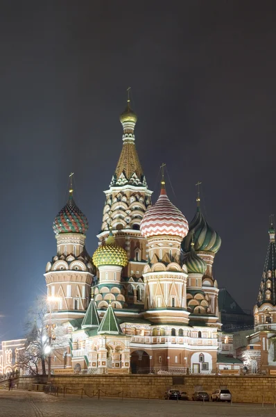 Katedralen st basils i natt — Stockfoto