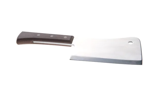 Nóż duża kuchnia na białym tle — Zdjęcie stockowe
