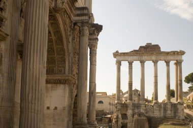 Column on roman forum clipart