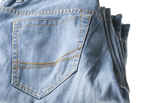 Modré džíny zavřít — Stock fotografie