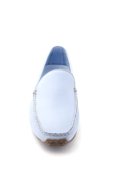 Blaue Schuhe auf weißem Hintergrund — Stockfoto