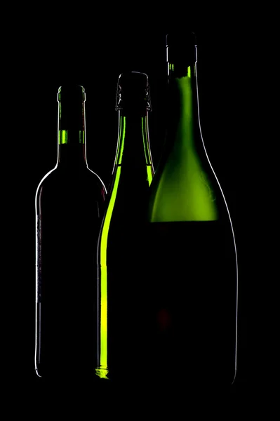 Bottle on black — Stock Photo, Image