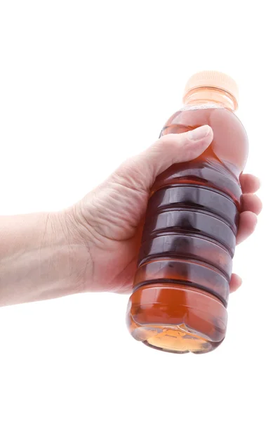 Бутылка с рукой — стоковое фото