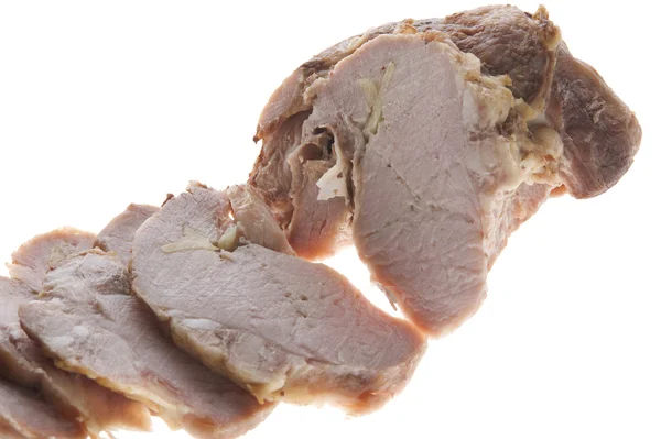Cold boiled pork macro — Stock Photo, Image