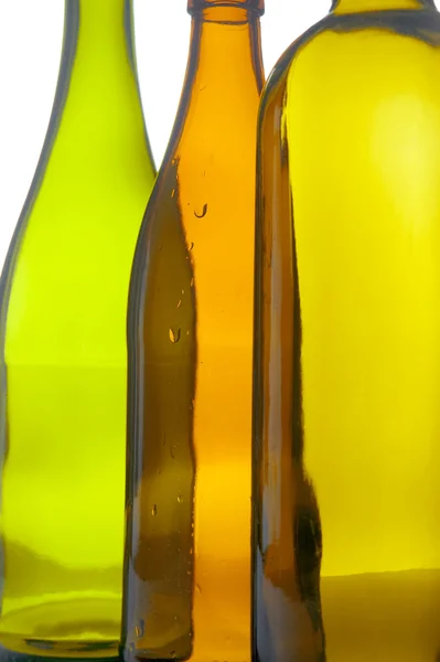 Color Botella de vidrio primer plano — Foto de Stock
