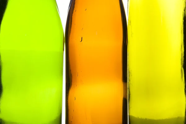 Χρώμα γυαλί μπουκάλι μακροεντολή — Φωτογραφία Αρχείου