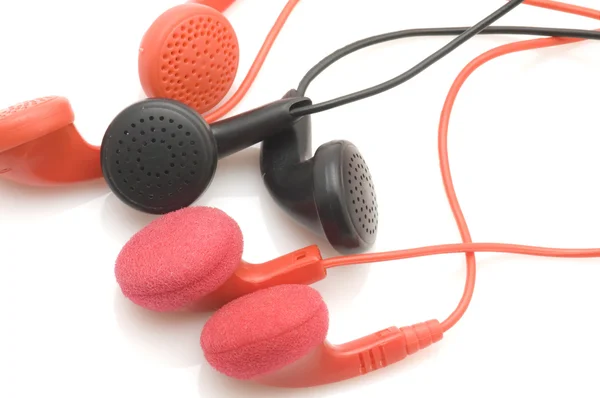 Colored ear phones — Stock Photo, Image