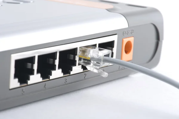Connect in ethernet switch — Stockfoto