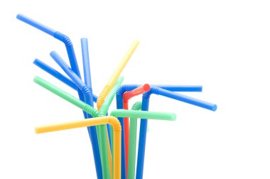 Drinking straws close up clipart