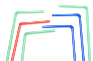 Drinking straws macro clipart