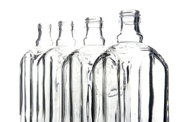 Empty shtof for vodka close up clipart