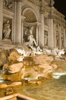Fountain in Rome city clipart