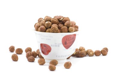 Hazel nut in cup clipart