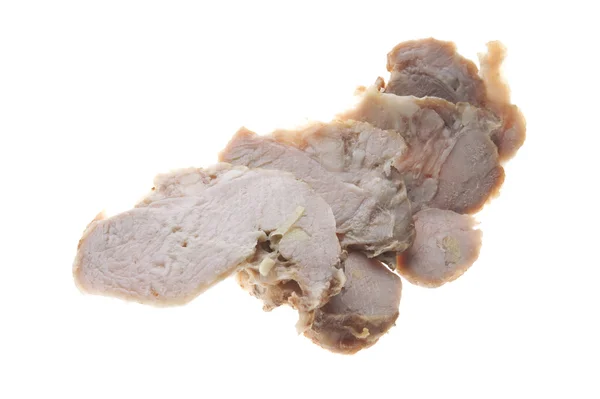 Різання холодної вареної свинини — стокове фото