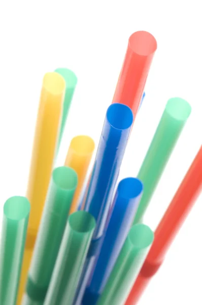 Drinking straws on white background — Stock Photo, Image