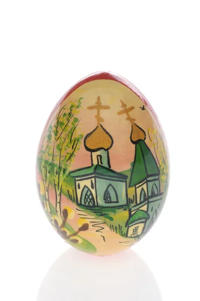 Великоднє яйце на білому — стокове фото