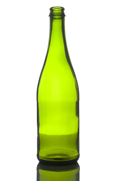 Пустая бутылка зелёного вина — стоковое фото