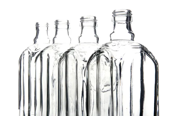 Shtof vazio para vodka close-up — Fotografia de Stock
