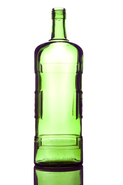 Vazio garrafa de vinho macro — Fotografia de Stock