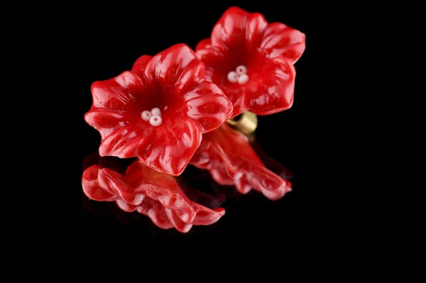 Virág fül gyűrű — Stock Fotó