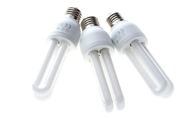 Florescent light bulb on white — Stock Photo, Image