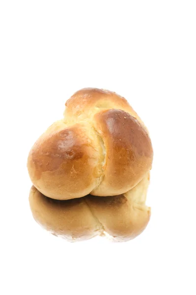 Fresh small loaf on white — Stock Photo, Image