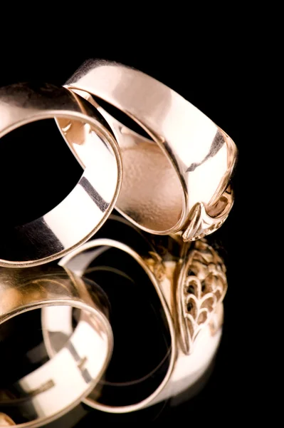Golden ring closeup — Stok Foto