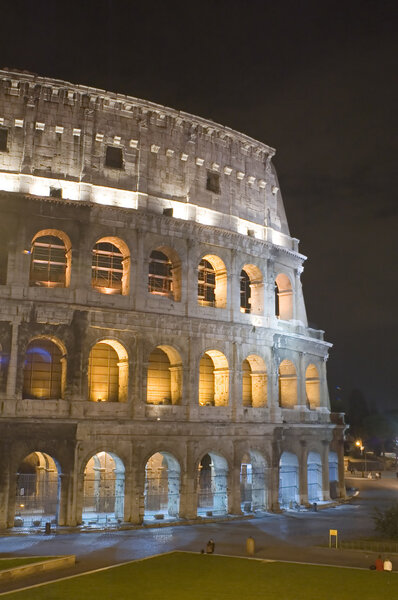 Italy Rome Coliseum in the night