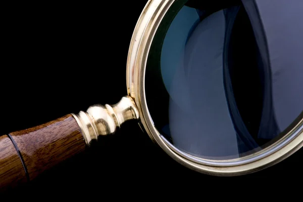 Magnifying glass macro — Stock Photo, Image