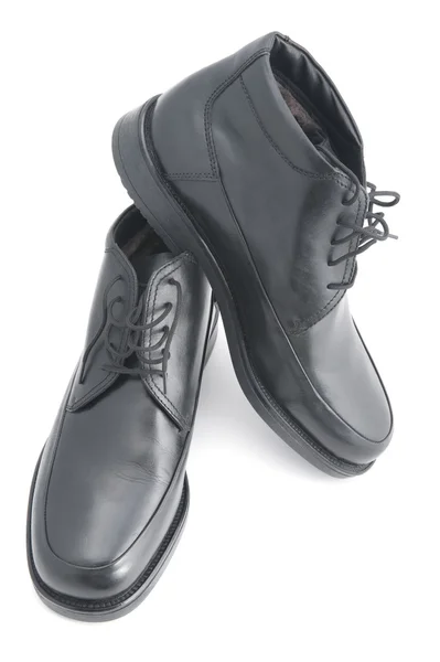 Zapatos de hombre primer plano en blanco —  Fotos de Stock