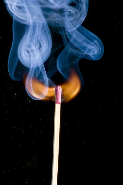 Match on fire macro — Stock Photo, Image