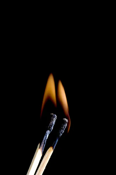 Match with flame — Stock Photo, Image