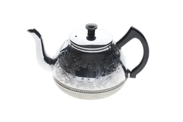 Metal teapot on white — Stock Photo, Image