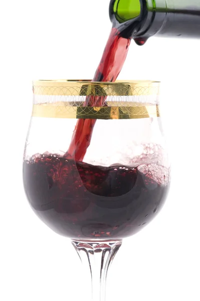 Otworzyć butelkę czerwonego wina — Zdjęcie stockowe
