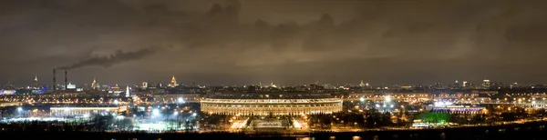 Панорама Москвы ночью — стоковое фото